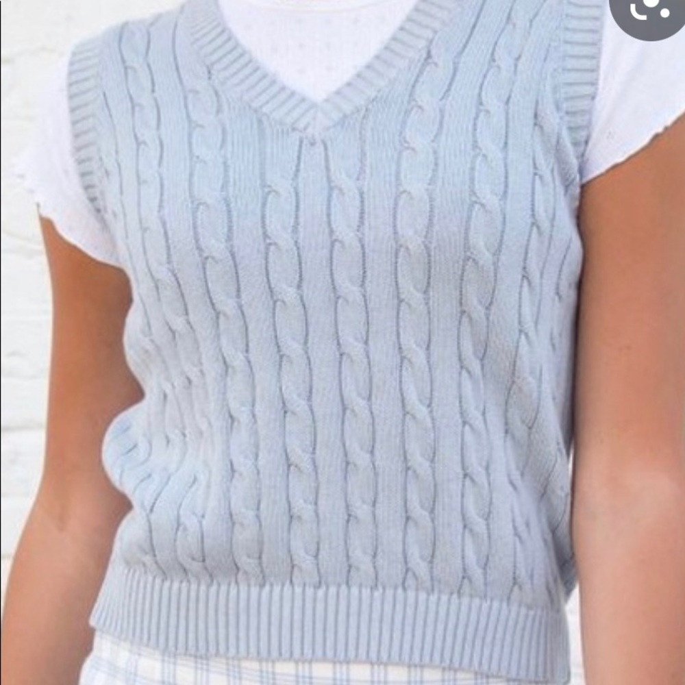 New Brandy Melville John Galt lavender sweater vest great by itself or layered